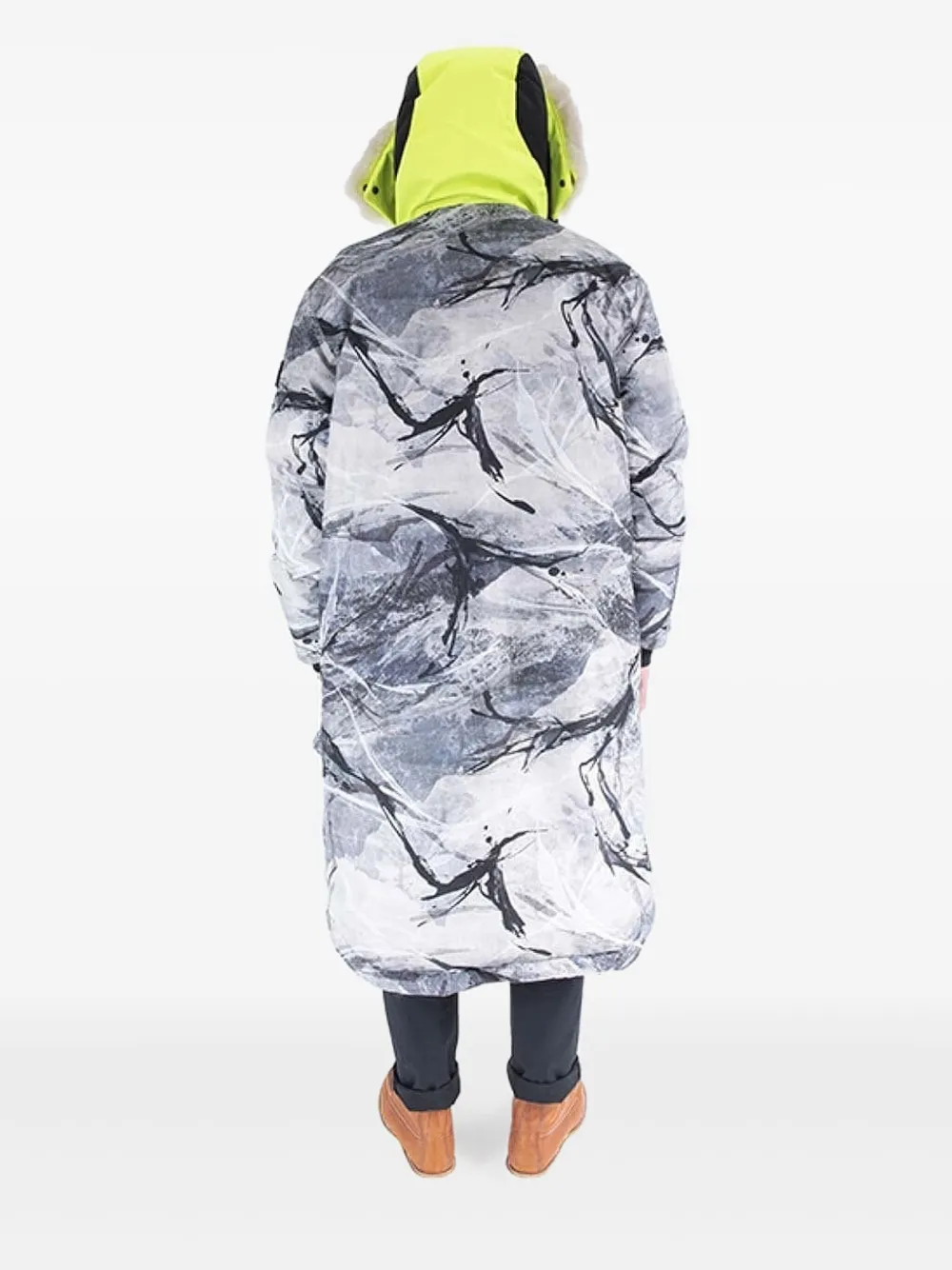 Griffin Parka met grafische print en capuchon - GRAFITOWY