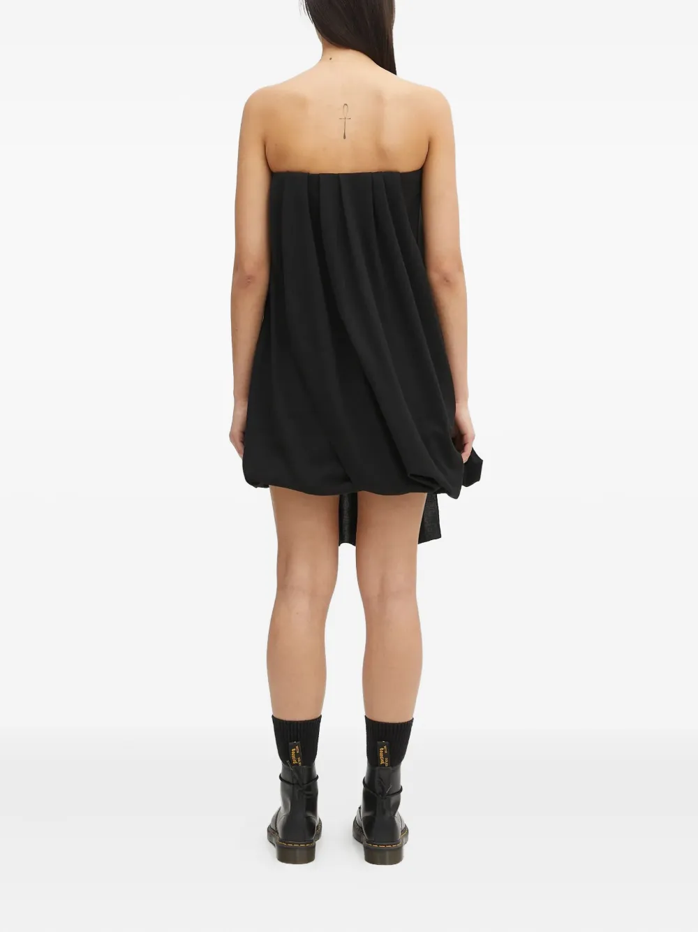 JW Anderson draped bustier strapless dress Zwart