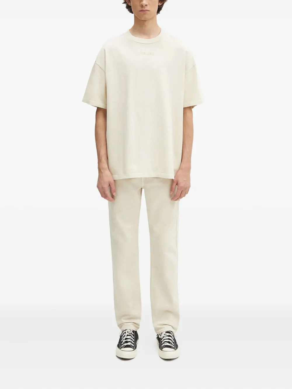 Ksubi Jeans met geborduurde patch Beige