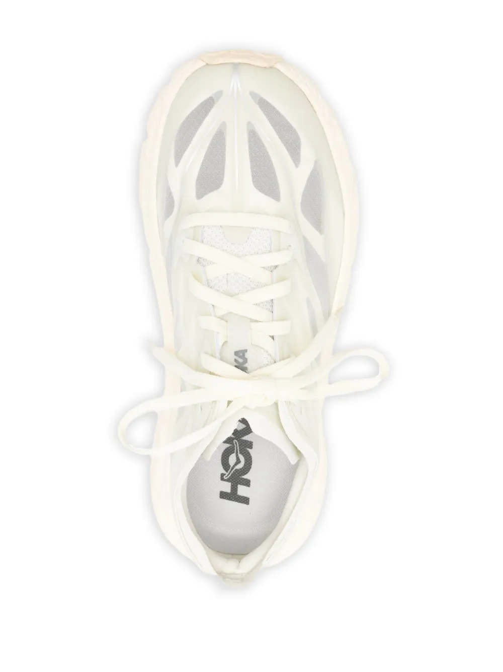 HOKA lace-up mesh sneakers Neutrals