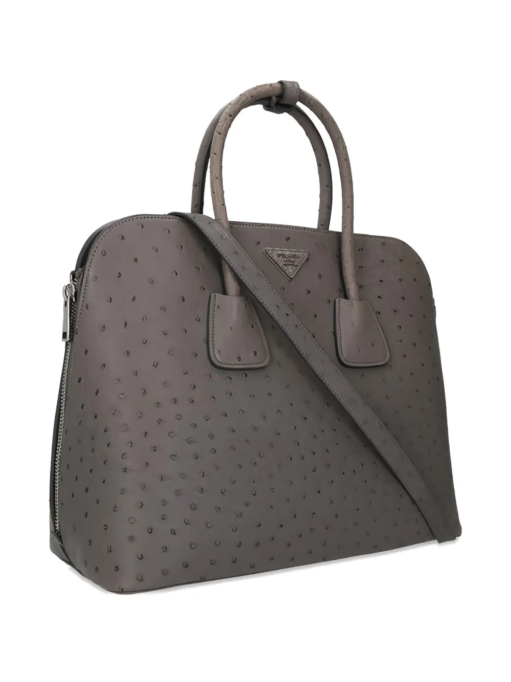 Prada Leren shopper - Grijs