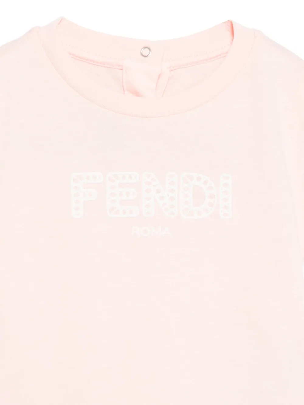 Fendi Kids logo-detail t-shirt Roze