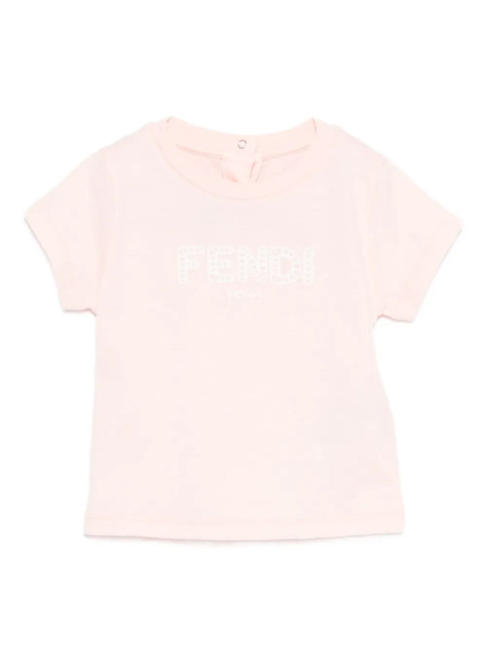 Fendi Kids logo-detail t-shirt Roze