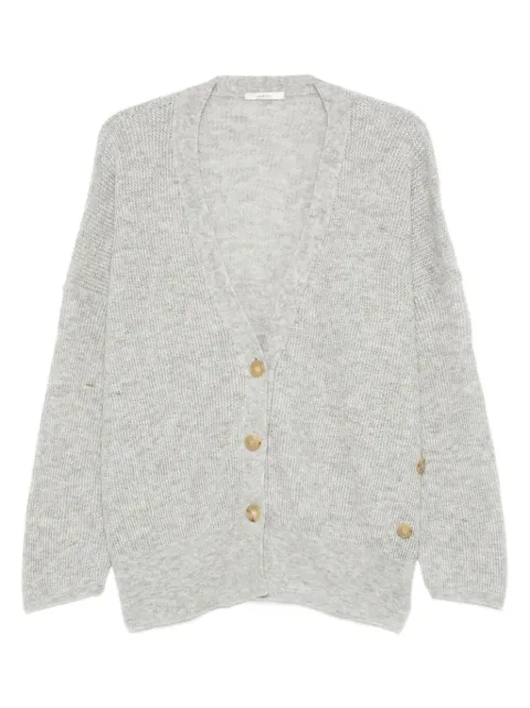 Haikure ribbed buttoned cardigan
