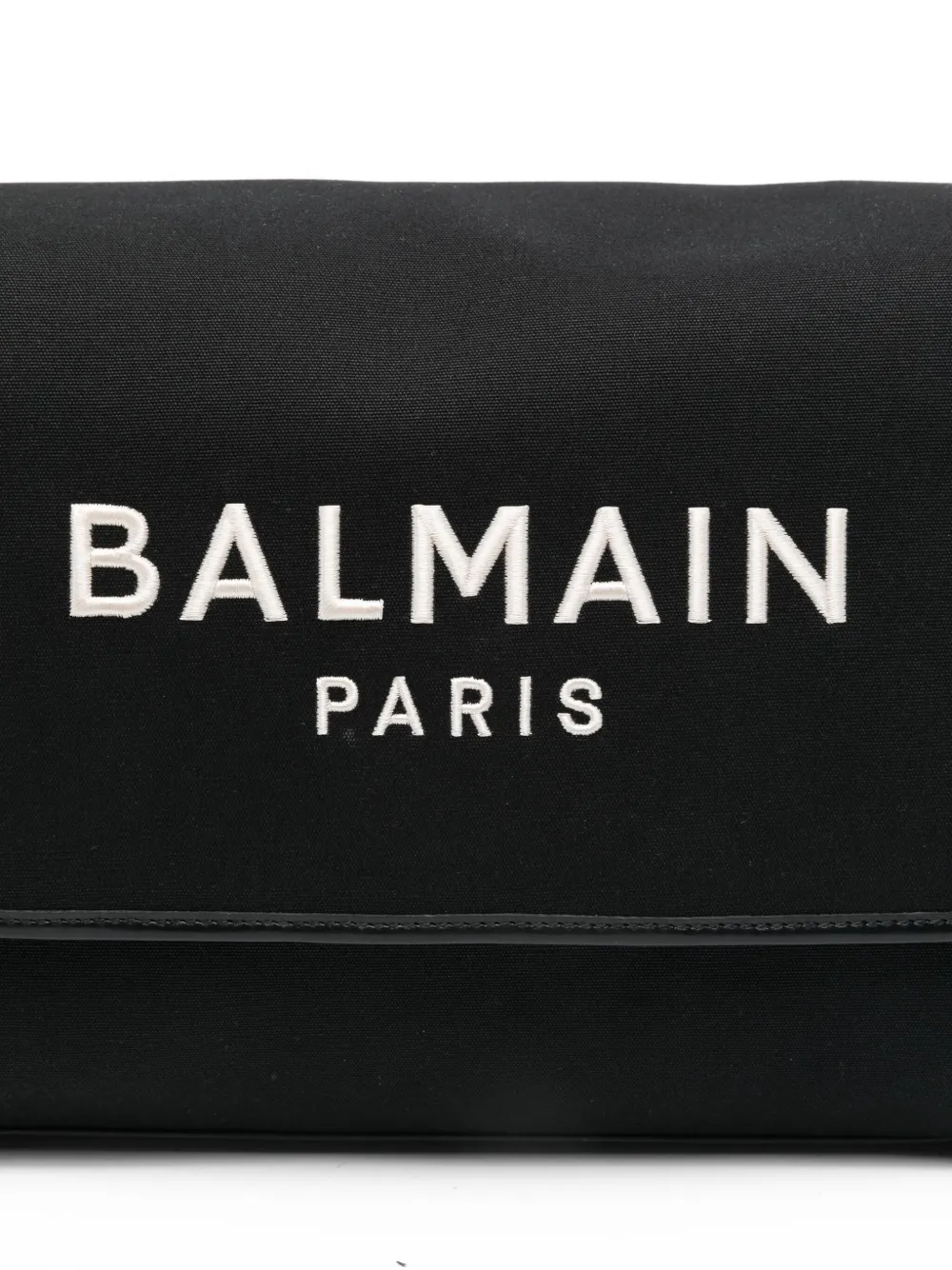 Balmain Kids logo-embroidered changing bag Zwart
