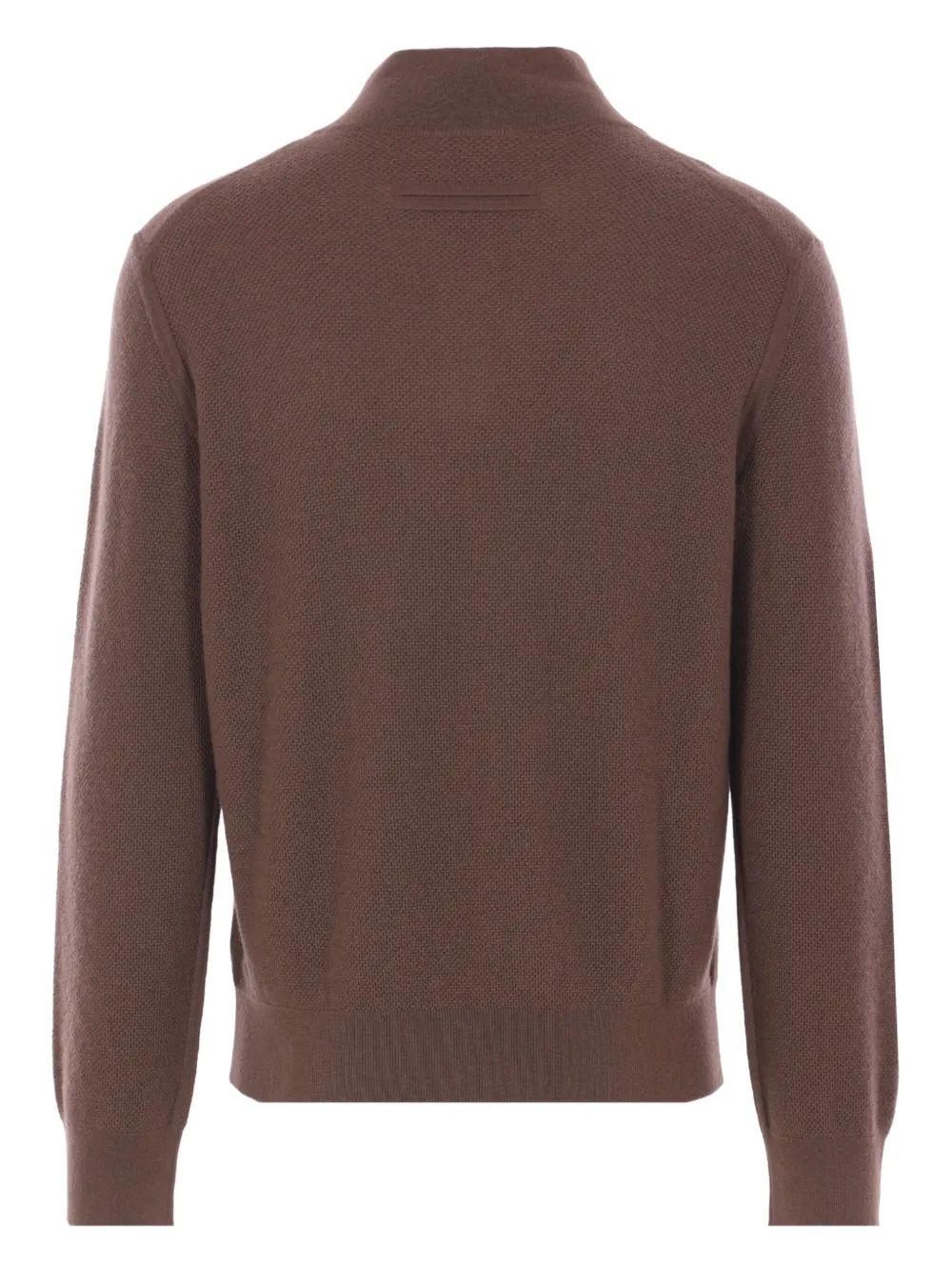 Zegna Kasjmier trui met rits - Bruin