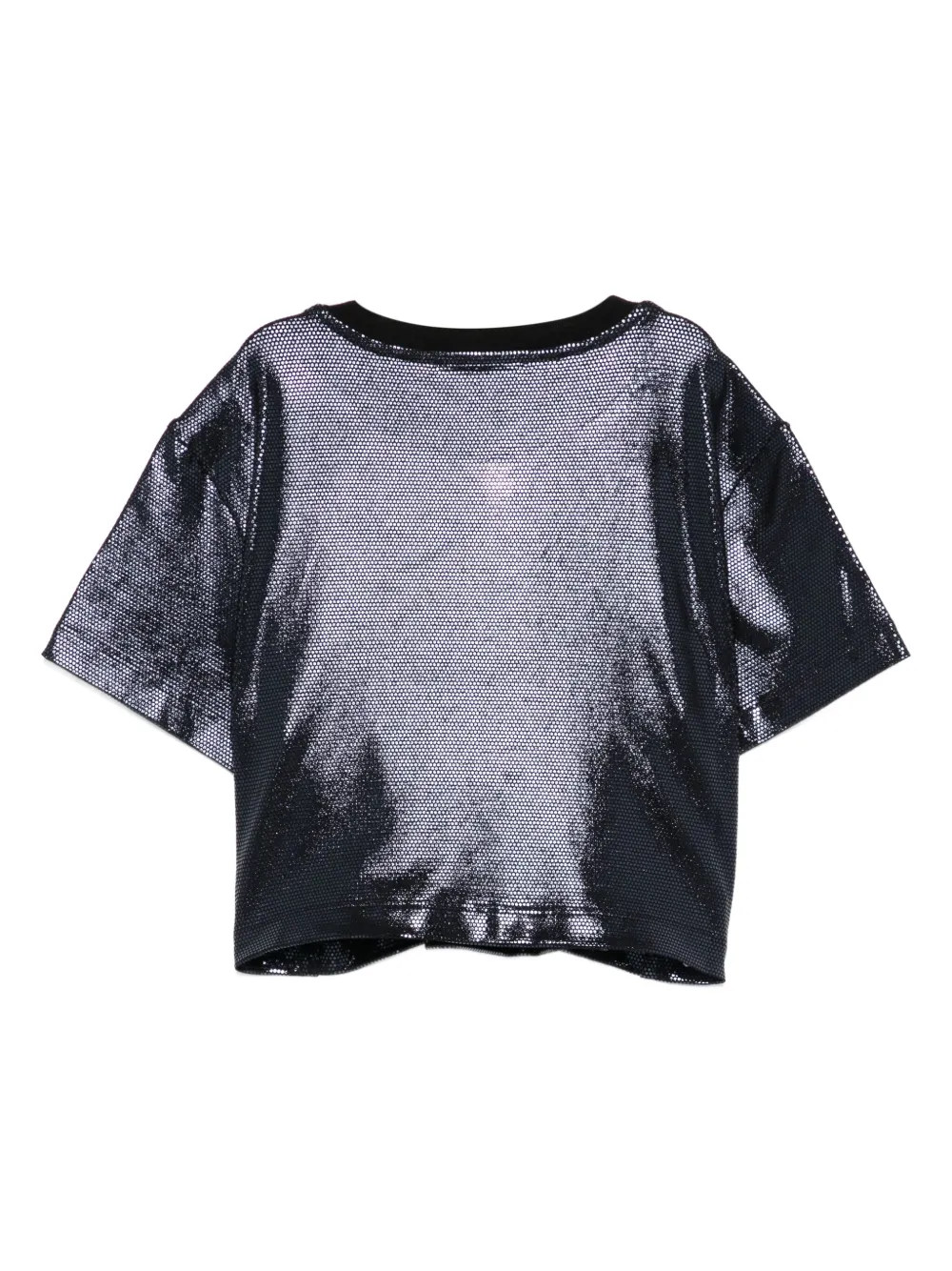 Balmain Kids metallic-finish embroidered t-shirt Blauw