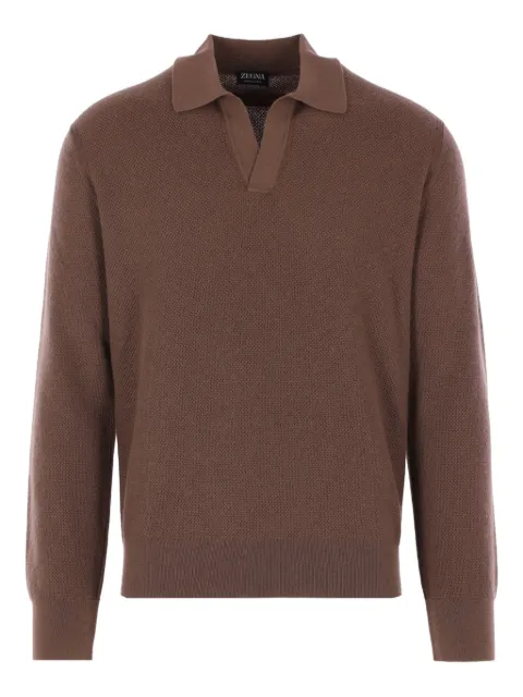 Zegna open-collar sweater