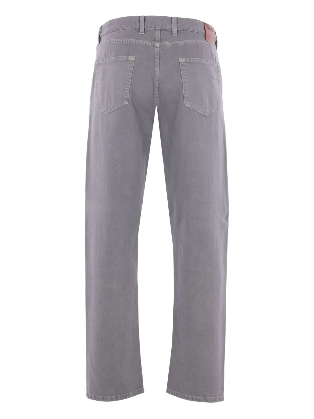 Zegna five-pocket logo-label trousers - Grijs
