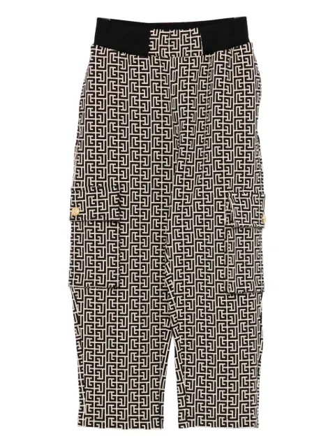 Balmain Kids geometric-pattern cargo trousers