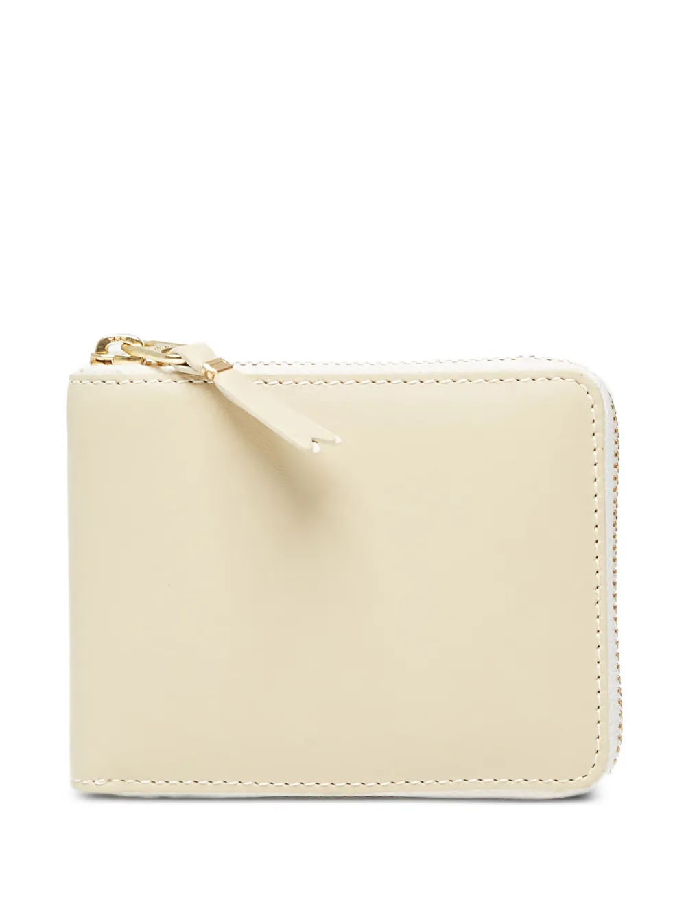 Comme Des Garçons Zip-around Leather Wallet In Neutral