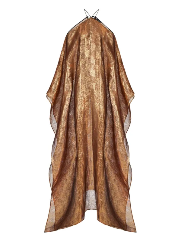 Taller Marmo Metallic Tassel Dress | Brown | FARFETCH