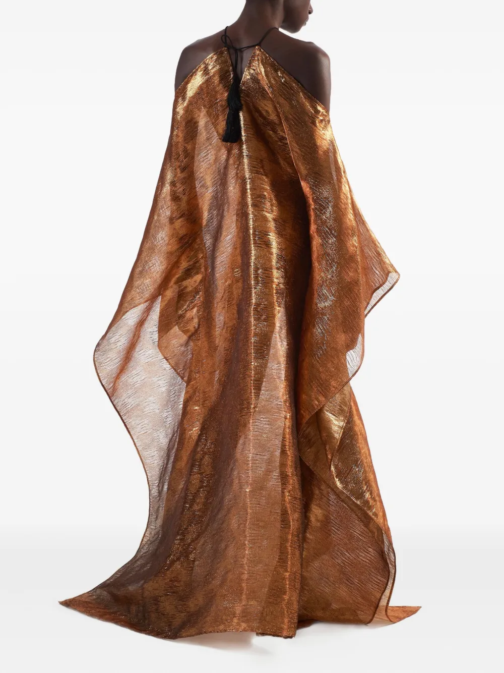 Taller Marmo metallic tassel dress Bruin