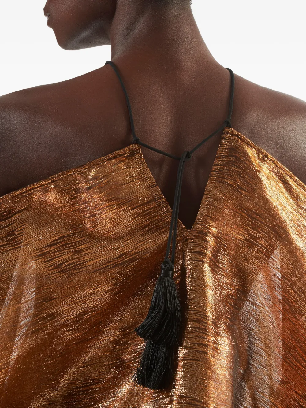 Taller Marmo metallic tassel dress Bruin
