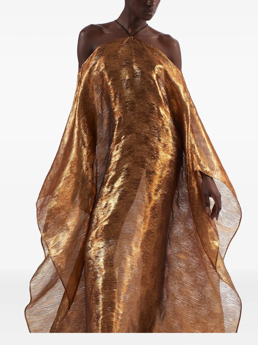 Taller Marmo metallic tassel dress Bruin