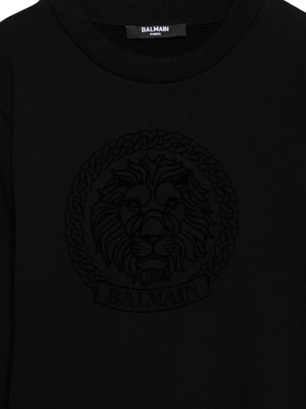 Balmain Kids lion-emblem sweatshirt Zwart