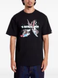 A BATHING APE® surfing apes graphic T-shirt - Black