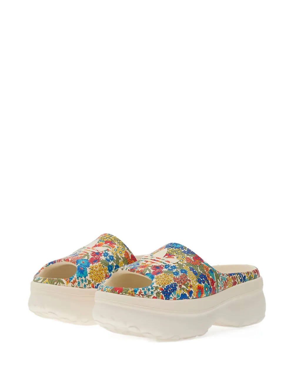adidas x Liberty London Adifom slippers met bloemenprint Wit