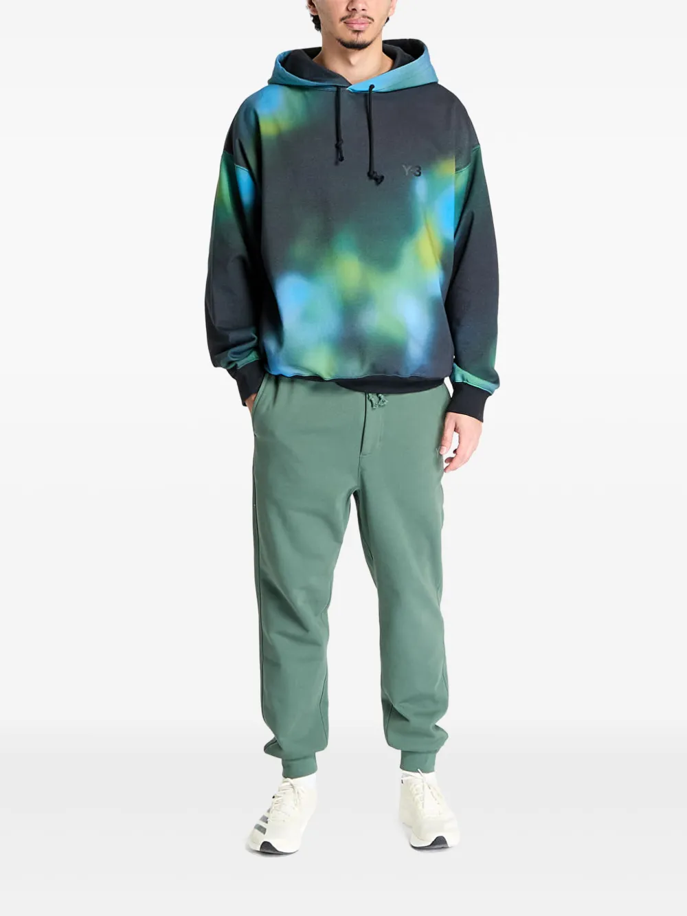 Y-3 Badstof trainingsbroek met cuffs Groen