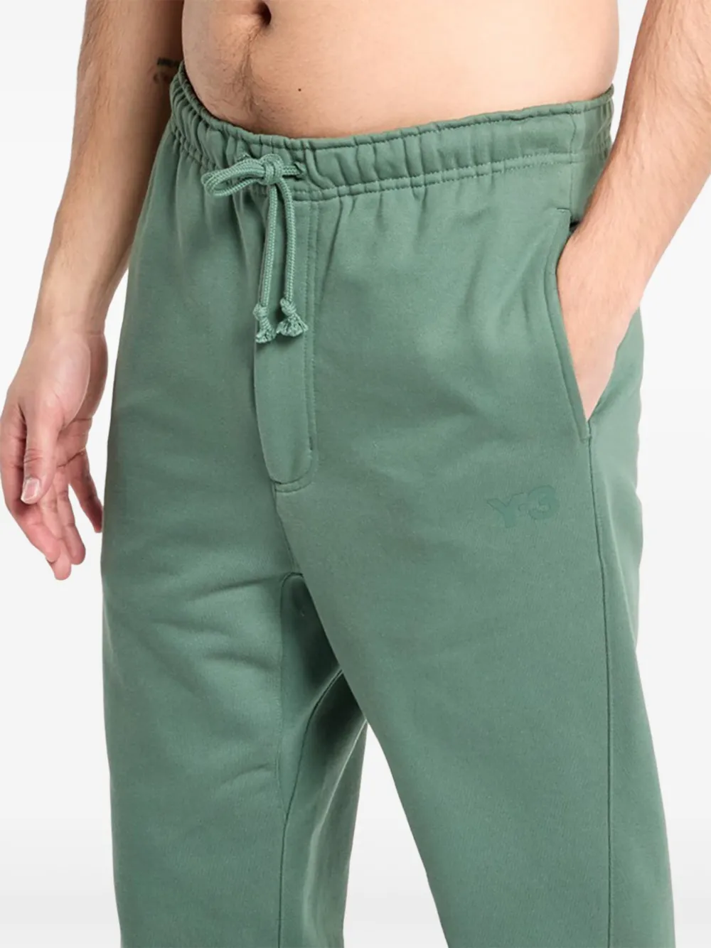 Y-3 Badstof trainingsbroek met cuffs Groen