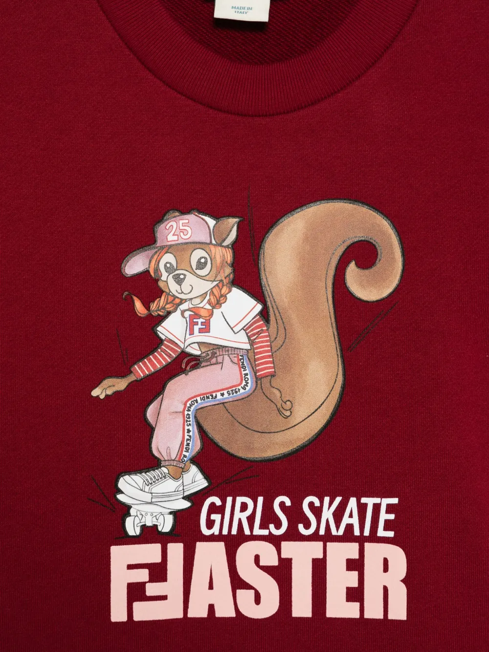 Fendi Kids squirrel-print sweatshirt Rood
