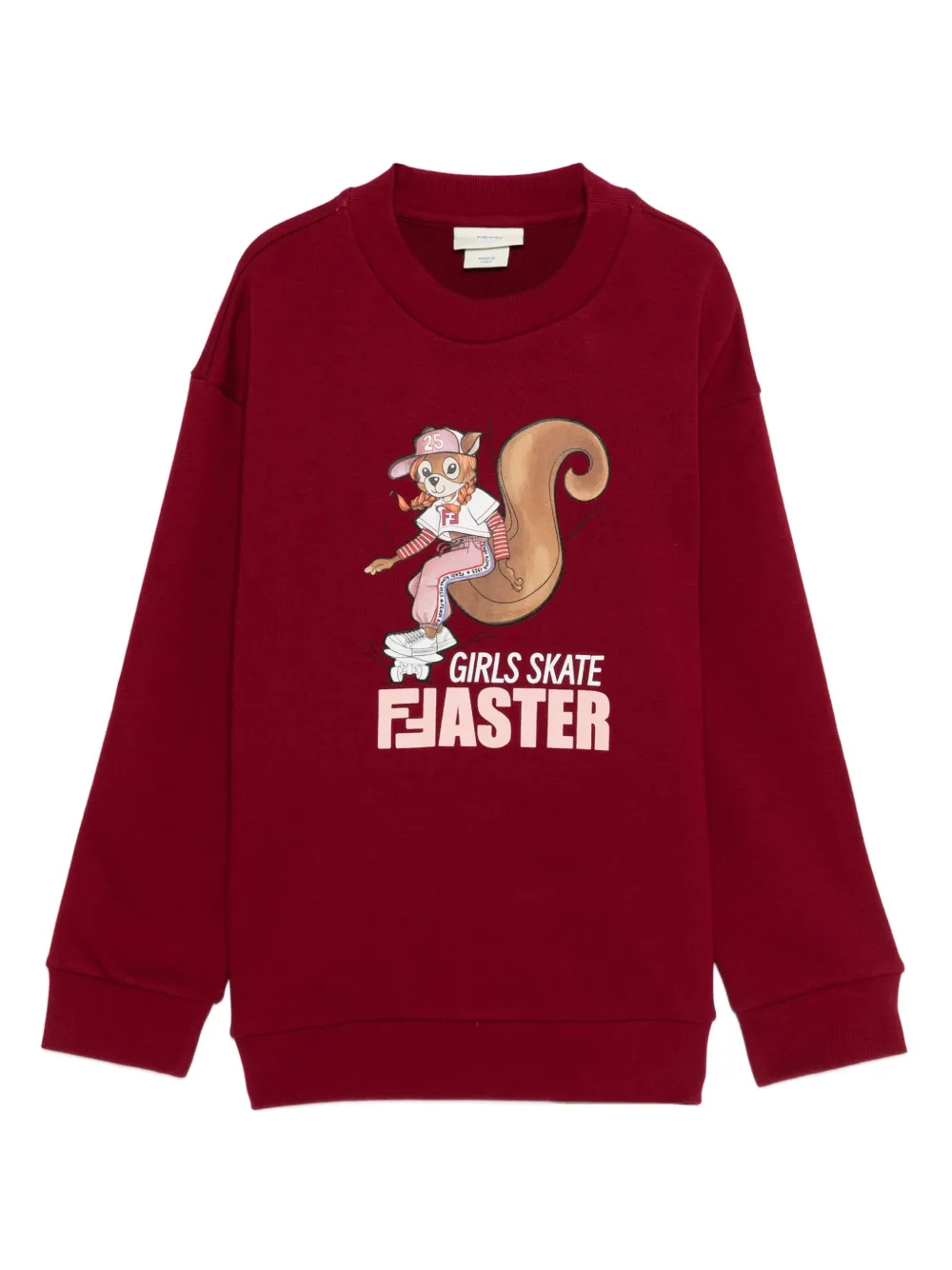 Fendi Kids squirrel-print sweatshirt Rood
