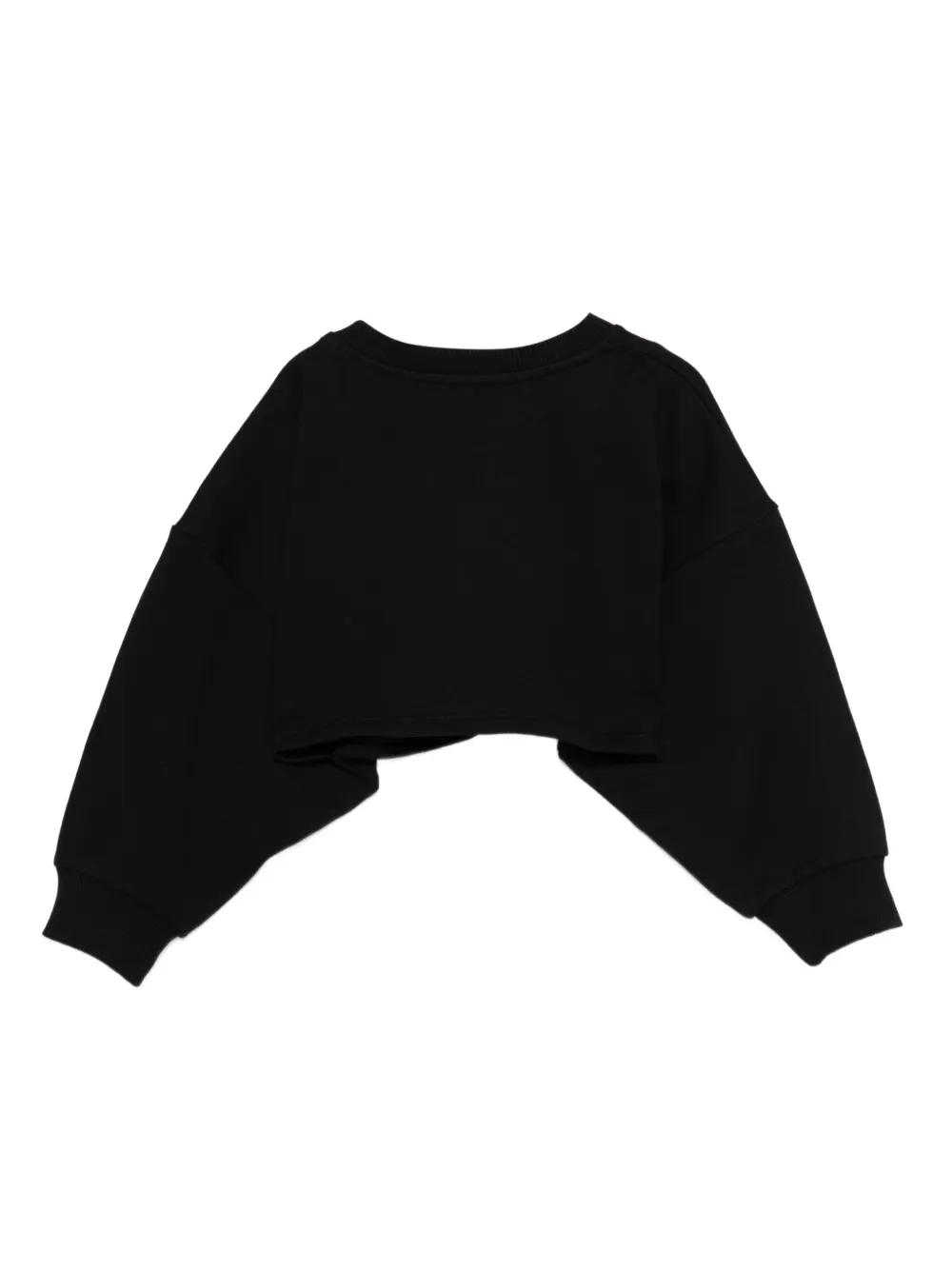 Balmain Kids logo-print button-detail sweatshirt Zwart