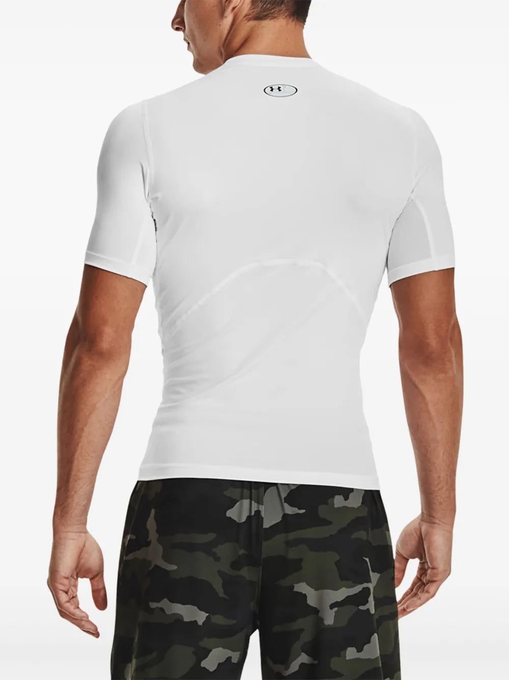 Under Armour HeatGear compression T-shirt met korte mouwen Wit