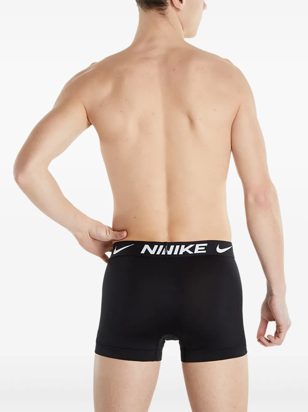 Nike Dri-FIT logo-waistband boxers (pack of three) Zwart