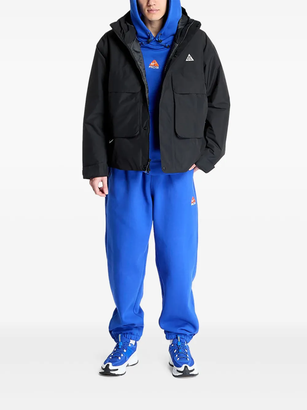 Nike Skull Peak jack met klepzak Zwart