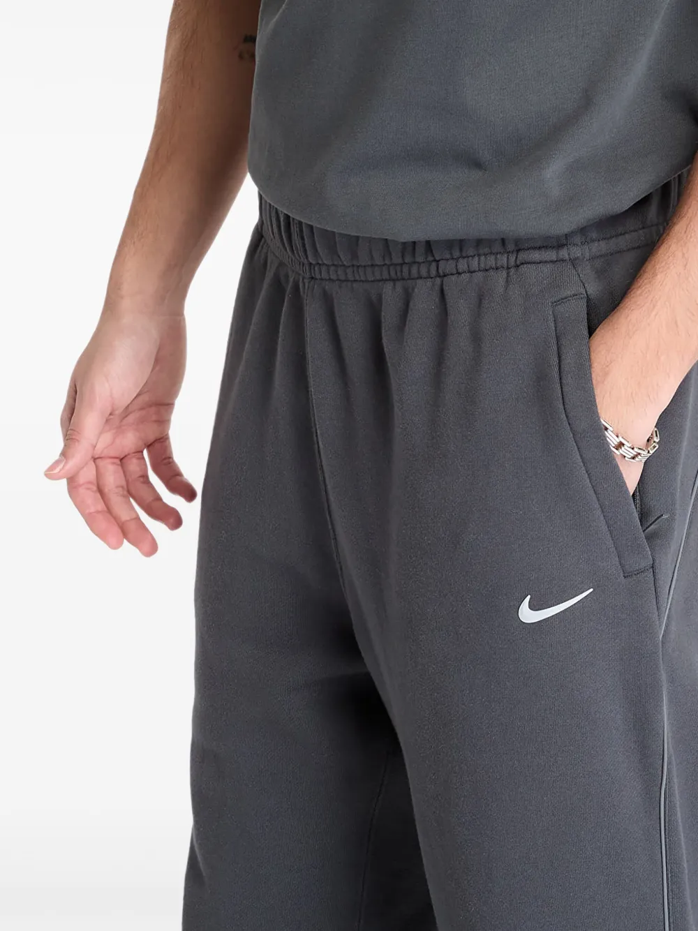 Nike x Nocta CS fleece trainingsbroek met elastische cuffs Grijs
