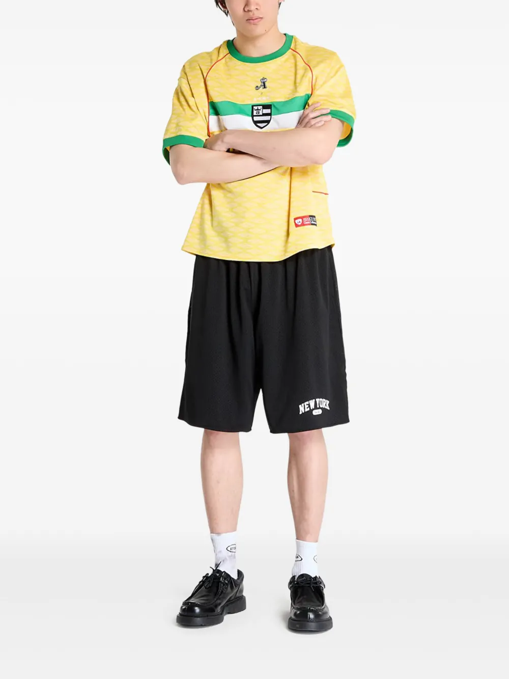 Awake NY mesh-panel basketball shorts Zwart