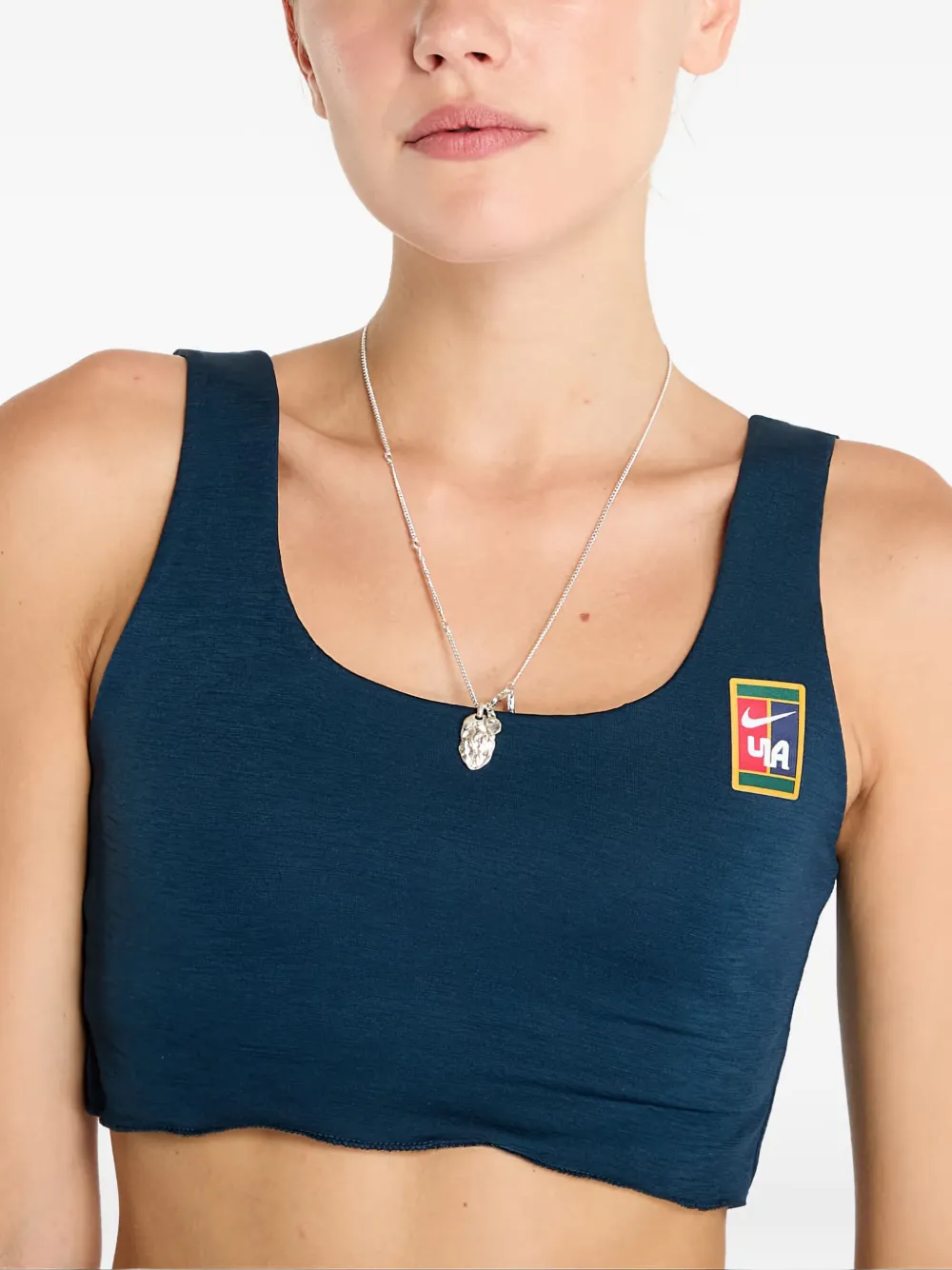 Nike X Yoon Logo-patch Cropped Bra In Multi