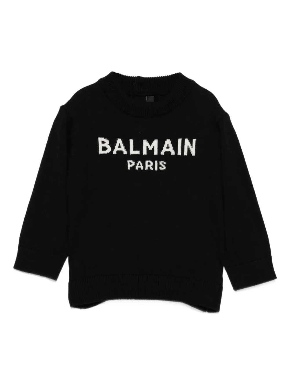 Balmain Kids logo-embroidered sweater Zwart