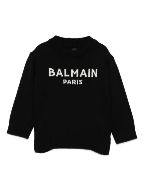 Balmain Kids logo-embroidered sweater