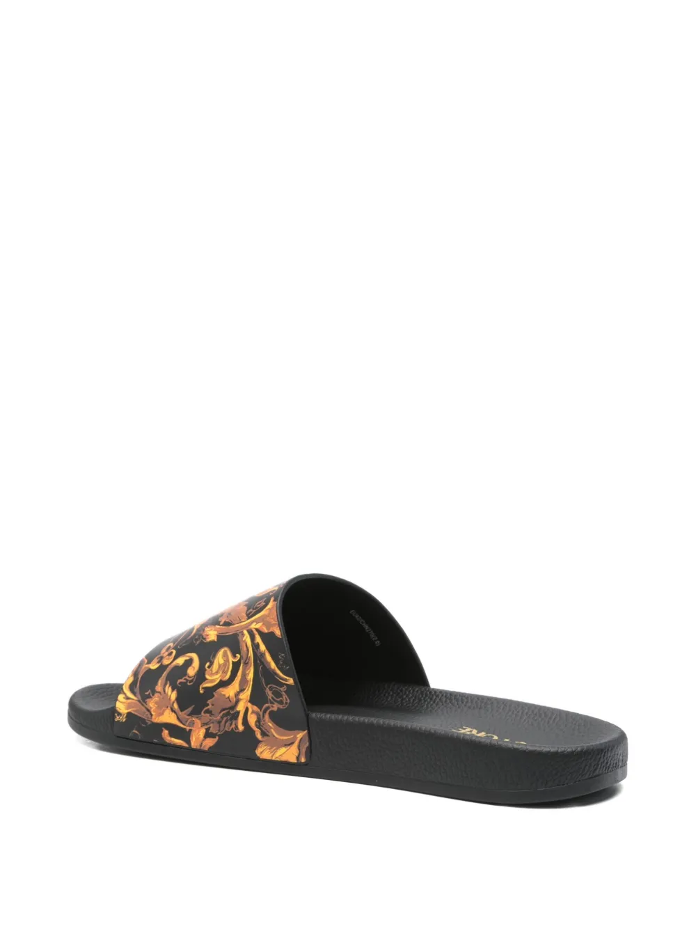 Versace Jeans Couture Barocco-print slides Black