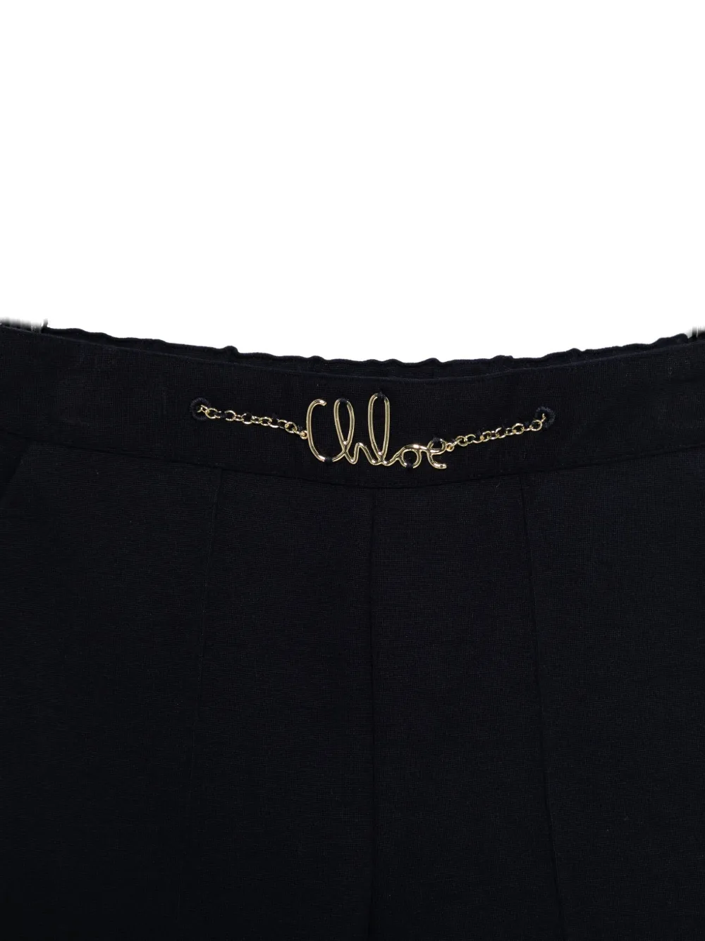 Chloé Kids chain-embellished trousers Blauw