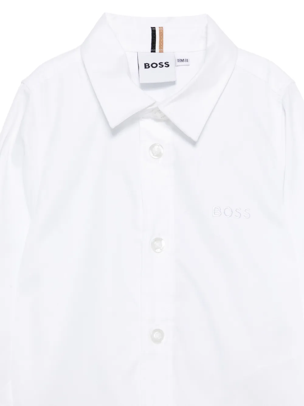 BOSS Shirt met geborduurd logo Wit