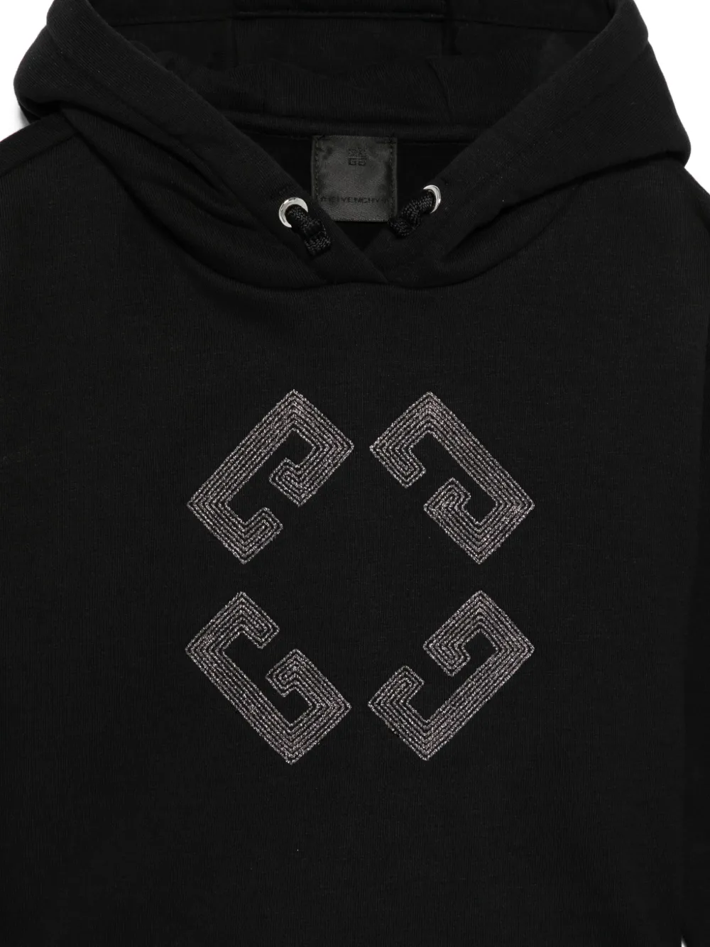 Givenchy Kids crystal-embellished hoodie Zwart