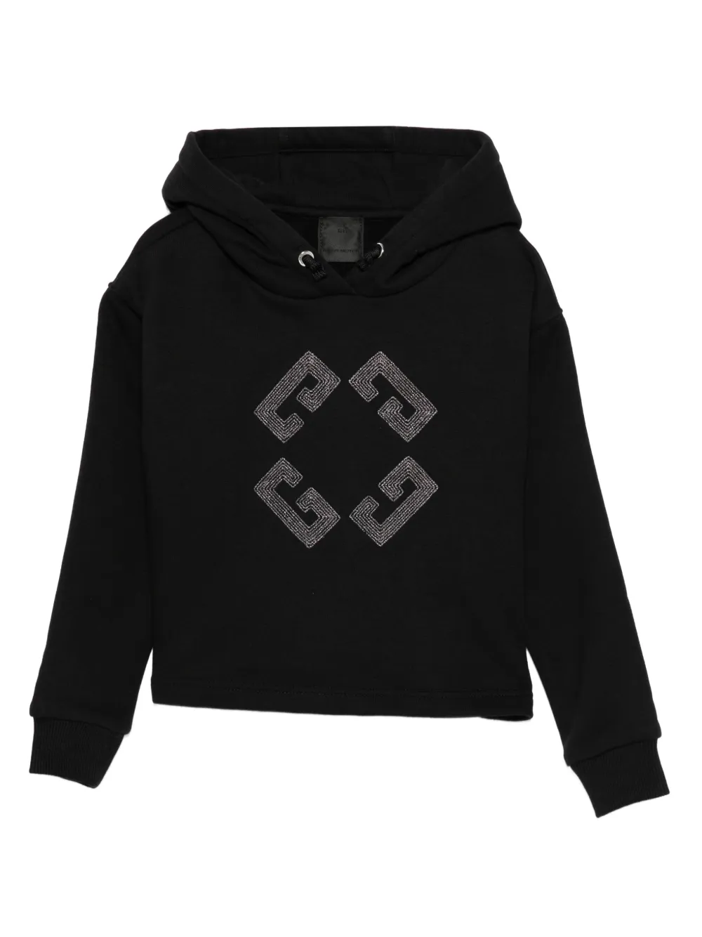 Givenchy Kids crystal-embellished hoodie Zwart
