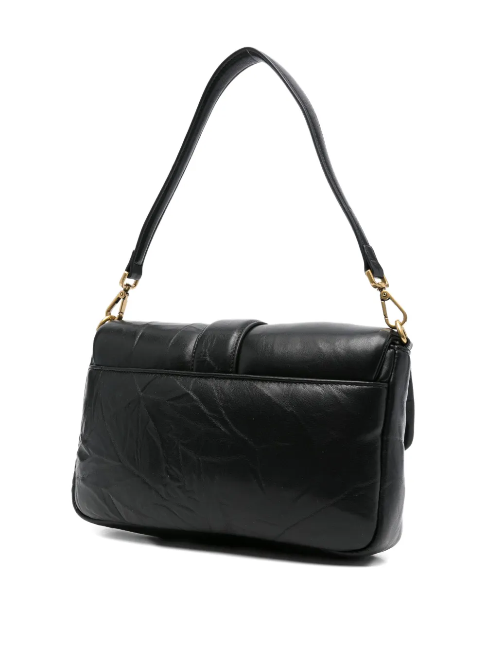 Just Cavalli snake-buckle shoulder bag Zwart