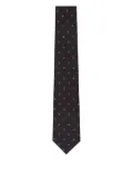Zegna square-pattern tie - Brown