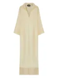 Taller Marmo Bordighera fringe-trimmed maxi dress - Neutrals