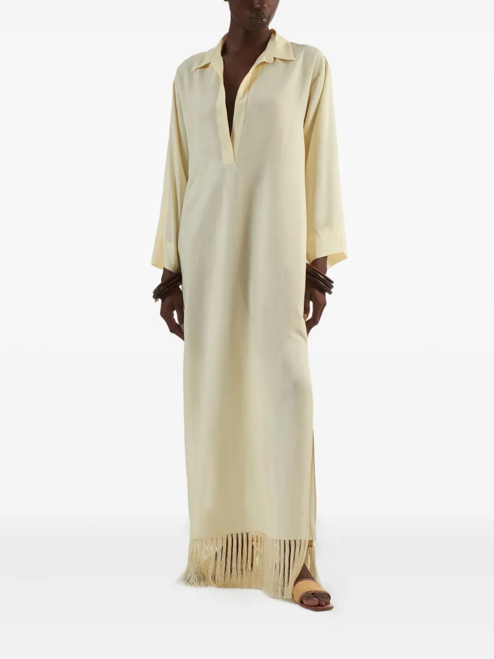 Taller Marmo Bordighera fringe-trimmed maxi dress | Evening Dresses | Image 2