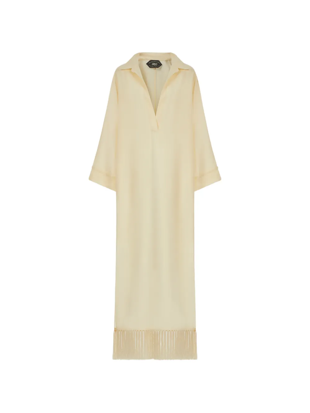 Taller Marmo Bordighera fringe-trimmed maxi dress - Toni neutri