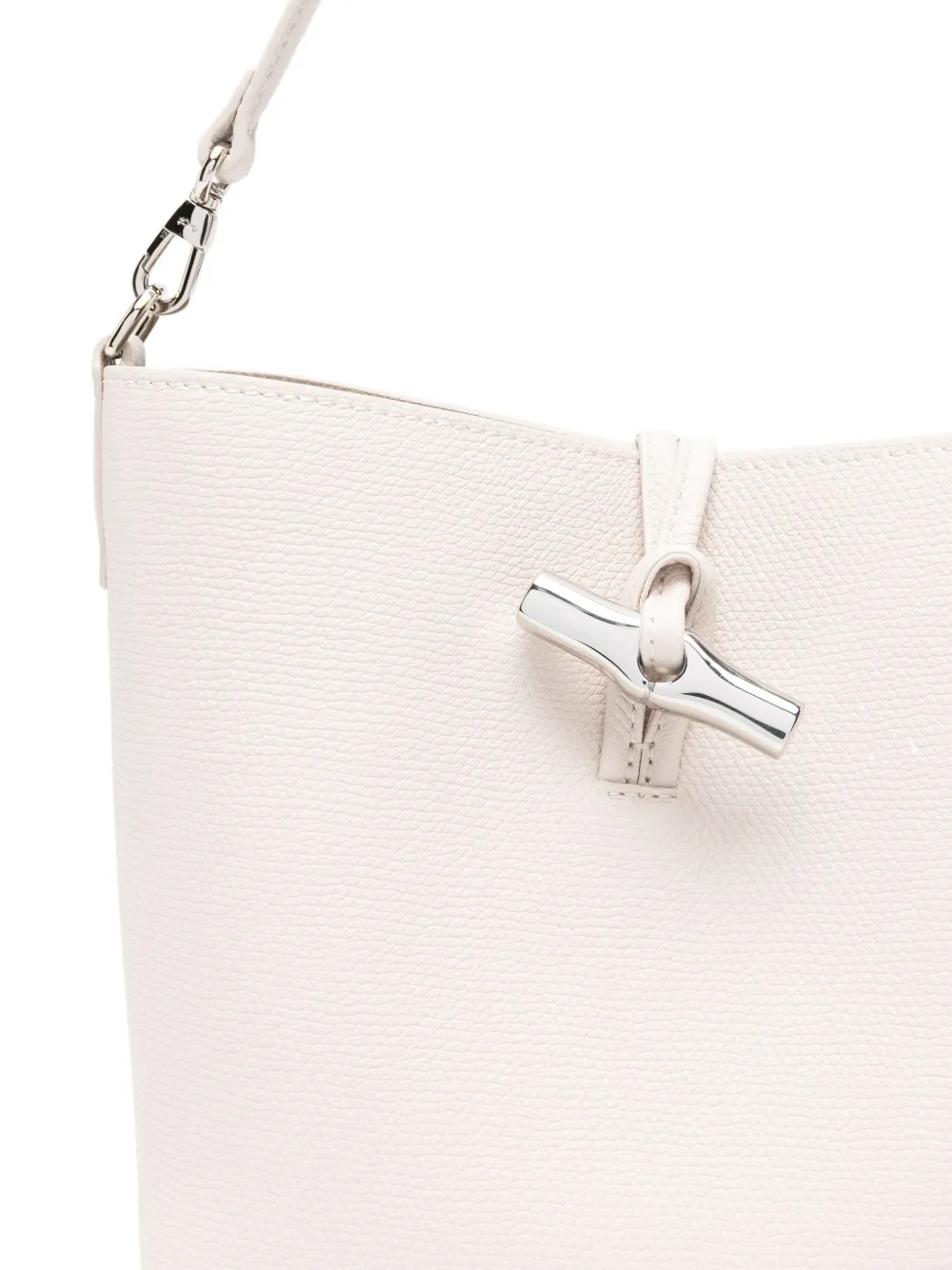 Longchamp Le Roseau bucket-tas met gespdetail Beige