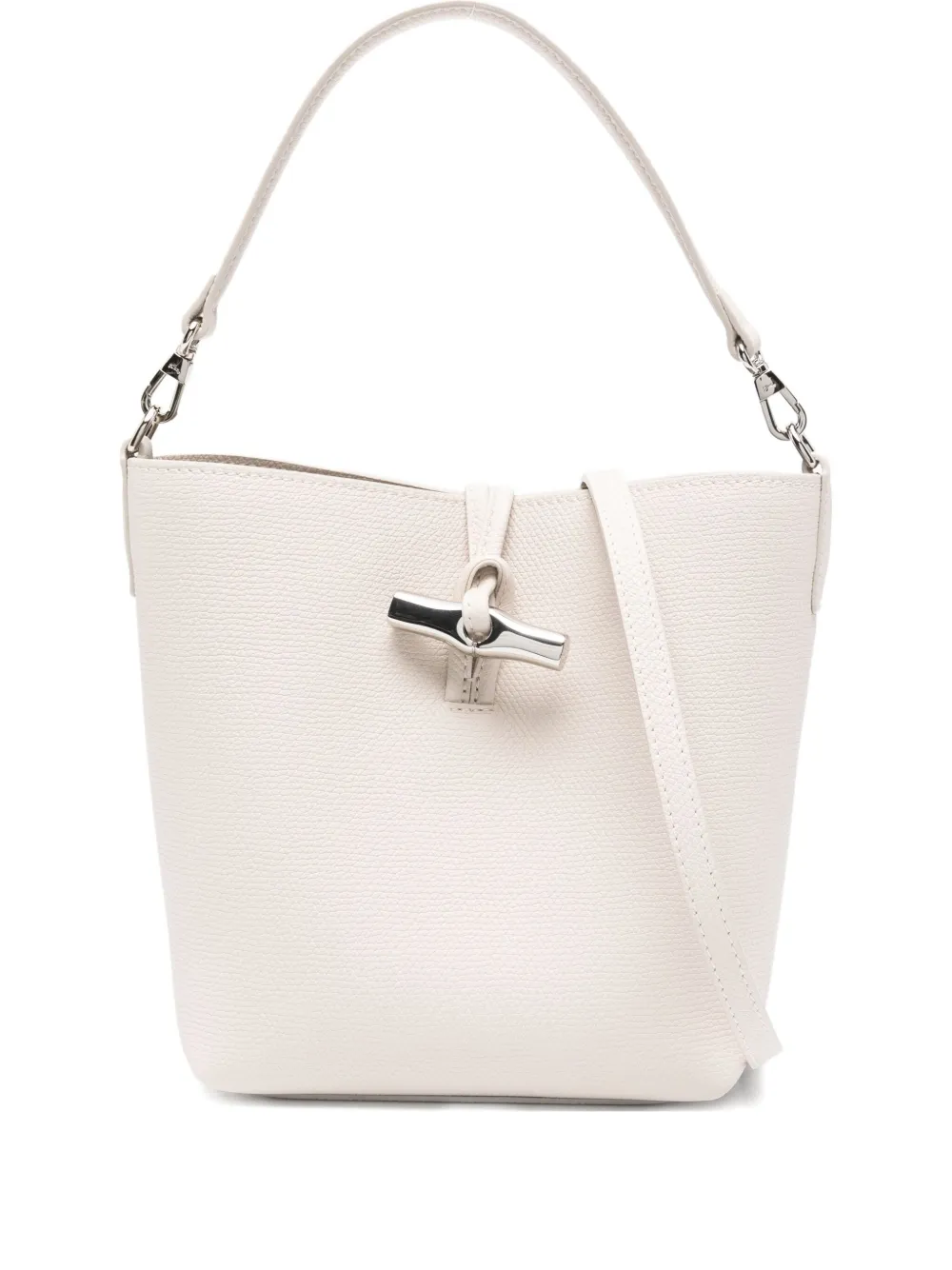 Longchamp Le Roseau bucket-tas met gespdetail Beige