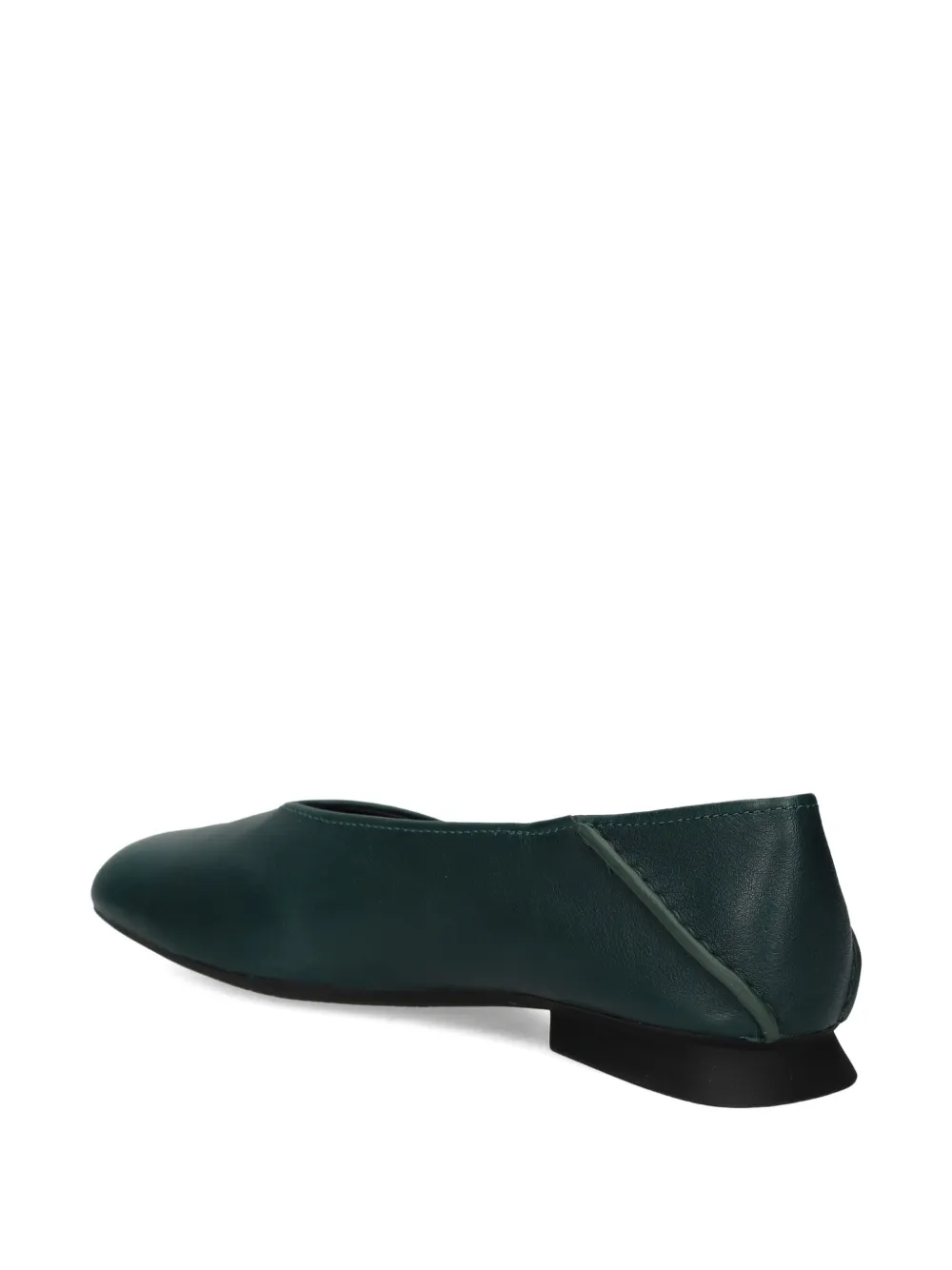 Camper leather panelled ballet flats Green