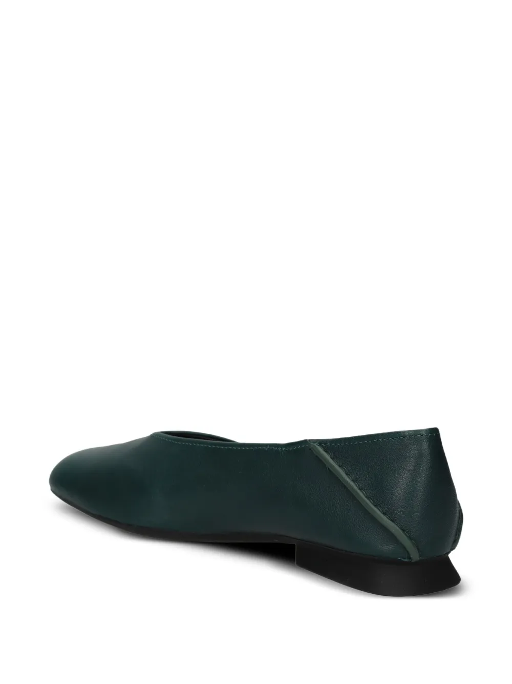 Camper leather panelled ballet flats Green