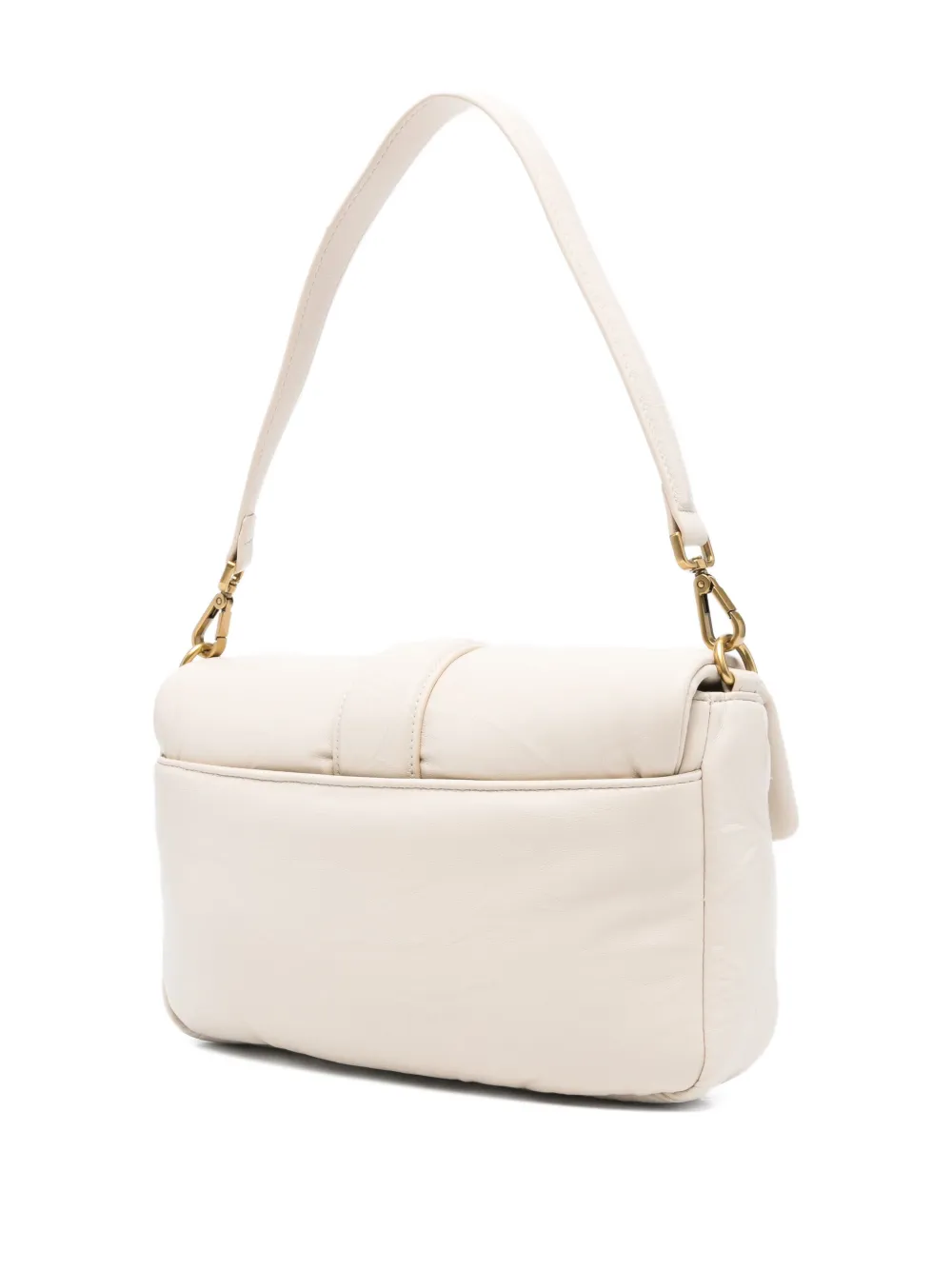 Just Cavalli snake-buckle shoulder bag Beige